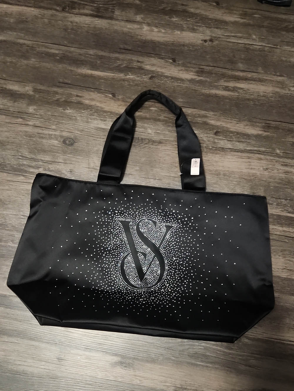 Victoria's Secret Black Tote with Crystal VS Logo